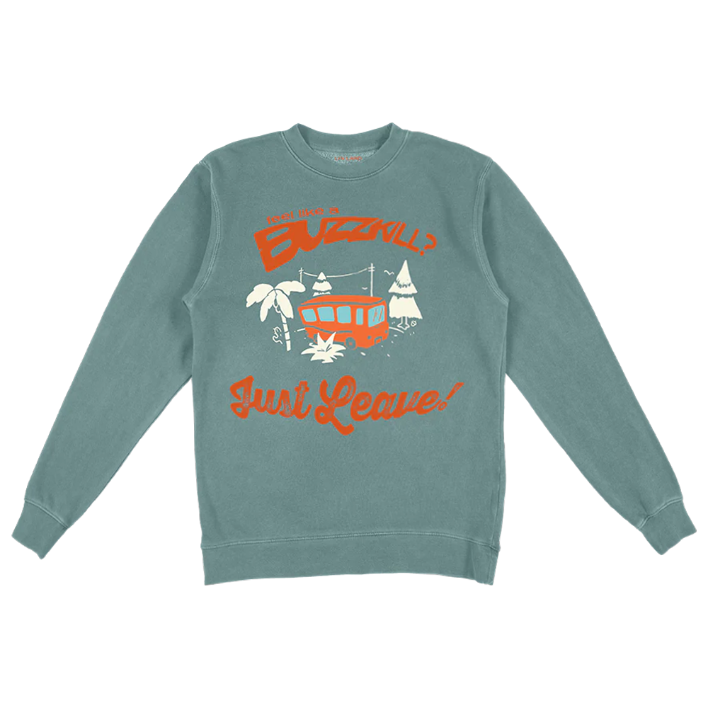 BUZZKILL World Tour Bus Crewneck Front